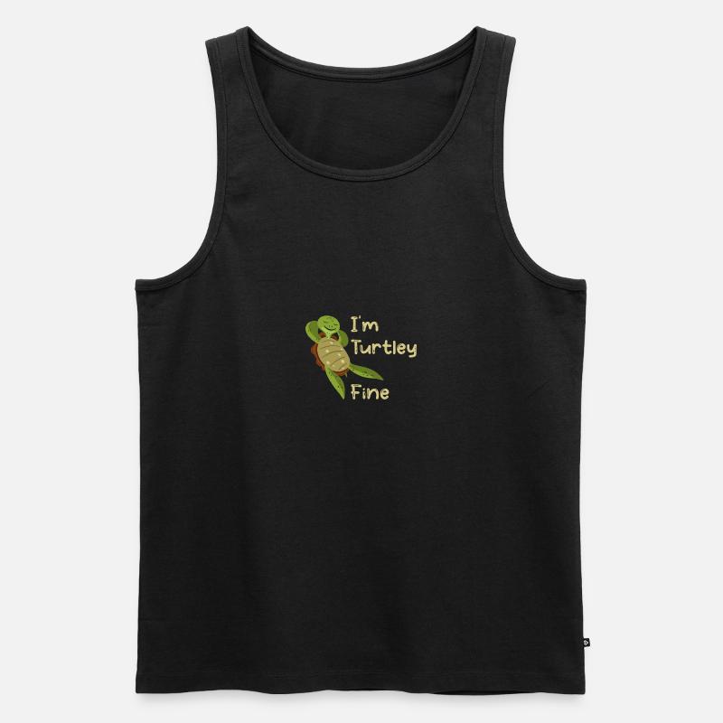 Turtle Turtle Pun Gift - Men's Premium Organic Tank Top - black