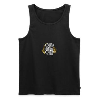 Angler Fischen Angelrute Angeln - Männer Premium Bio Tank Top - Schwarz - Vorne - AI Model Male 178 light (178cm)