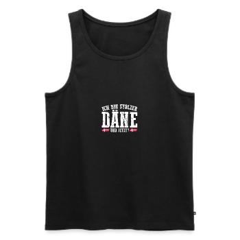 Danes Danish Denmark - Men's Premium Organic Tank Top - black - Front - AI Model Male 178 light (178cm)