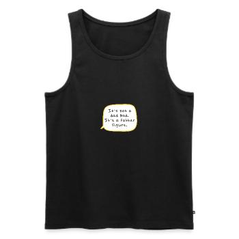 Ce n’est pas un corps de père, c’est une figure paternelle - Débardeur bio Premium Homme - noir - Devant - AI Model Male 178 light (178cm)