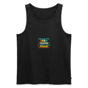Eltern Schulkind Grundschule Erste Klasse Einschul - Männer Premium Bio Tank Top - Schwarz - Vorne - AI Model Male 178 light (178cm)