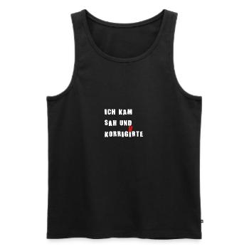 Lateinlehrer Student Schüler Geschenk - Männer Premium Bio Tank Top - Schwarz - Vorne - Michal (187cm)