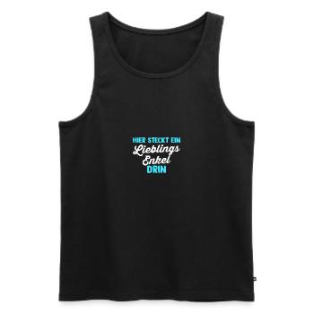 Enkel - Männer Premium Bio Tank Top - Schwarz - Vorne - Michal (187cm)