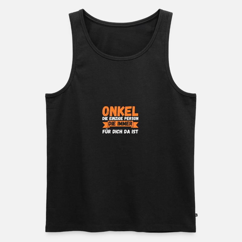 Onkel - Männer Premium Bio Tank Top - Schwarz