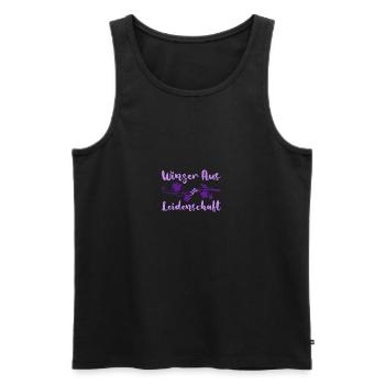 Winzer Wein Weinbauer Rotwein Geschenk - Männer Premium Bio Tank Top - Schwarz - Vorne - Michal (187cm)