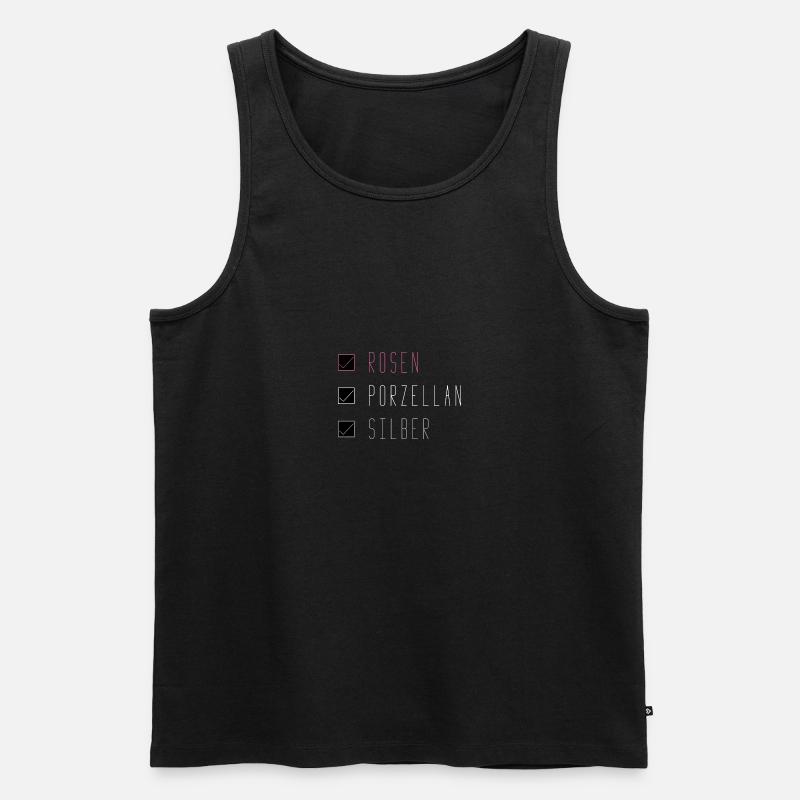 Silberne Hochzeit Jubiläum Geschenk - Männer Premium Bio Tank Top - Schwarz