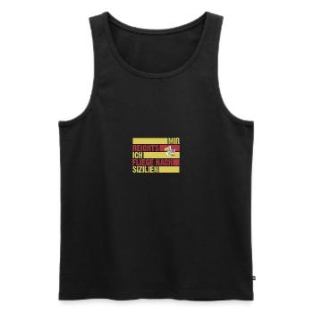 Sizilianer Sizilianisch Sizilien - Männer Premium Bio Tank Top - Schwarz - Vorne - Michal (187cm)