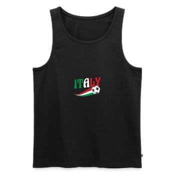 Italie Italien Italien Italie - Débardeur bio Premium Homme - noir - Devant - AI Model Male 178 light (178cm)