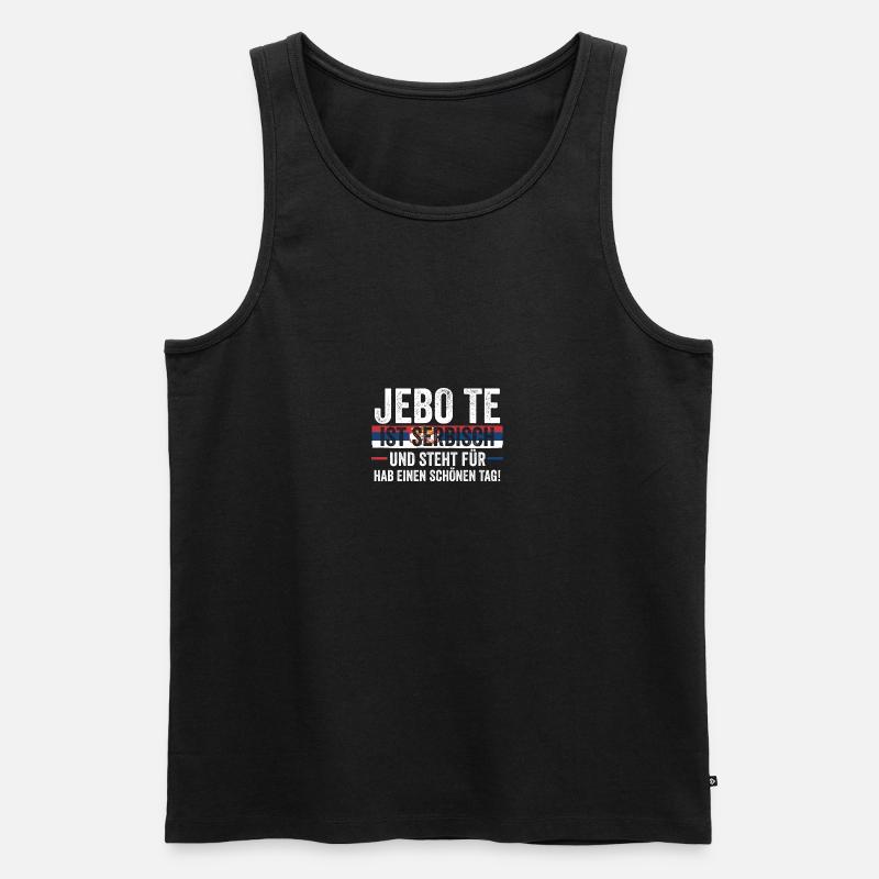 Serben Serbisch Serbien - Männer Premium Bio Tank Top - Schwarz