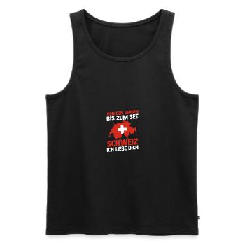 Schweizer Schweiz - Männer Premium Bio Tank Top - Schwarz - Vorne - Michal (187cm)