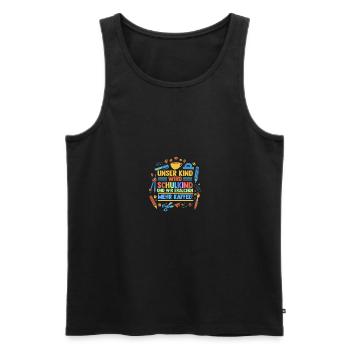Eltern Schulkind Grundschule Erste Klasse Einschul - Männer Premium Bio Tank Top - Schwarz - Vorne - Michal (187cm)