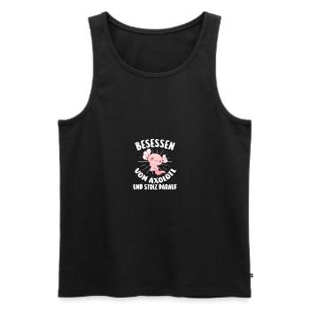 Axolotl - Débardeur bio Premium Homme - noir - Devant - Michal (187cm)