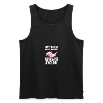 Axolotl - Men's Premium Organic Tank Top - black - Front - Michal (187cm)