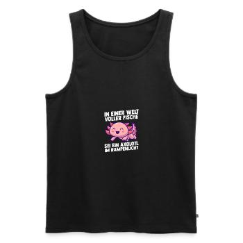 Axolotl - Débardeur bio Premium Homme - noir - Devant - Michal (187cm)