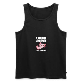 Axolotl - Débardeur bio Premium Homme - noir - Devant - Michal (187cm)