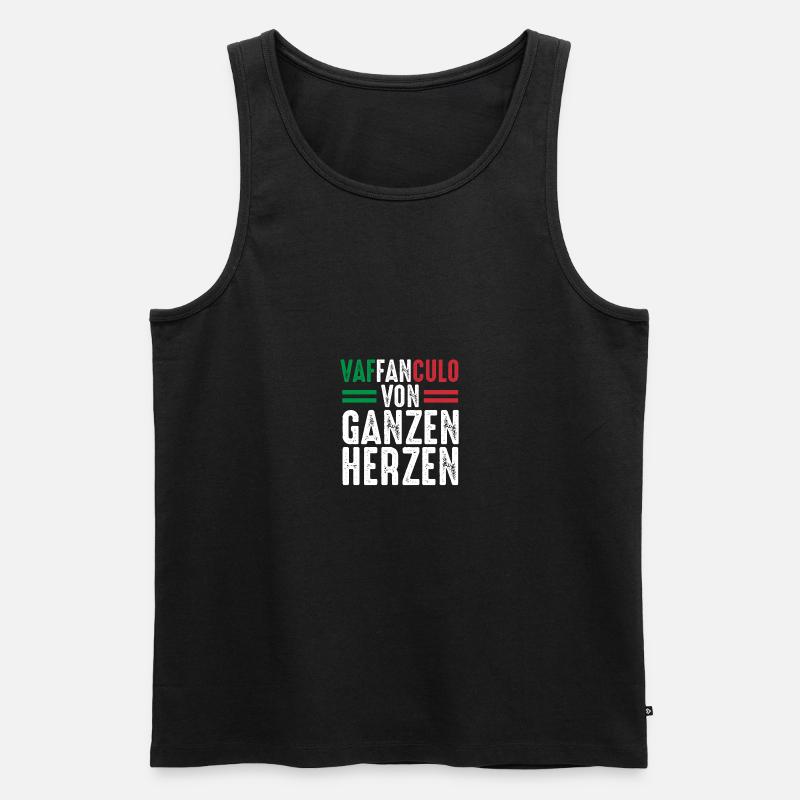 Italien Italiener Vaffanculo - Männer Premium Bio Tank Top - Schwarz