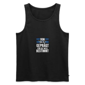 Scots Scottish Scotland - Men's Premium Organic Tank Top - black - Front - AI Model Male 178 light (178cm)