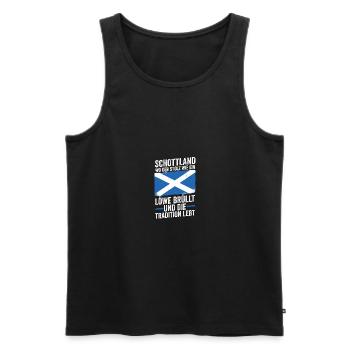 Ecossais Ecosse Ecosse Ecosse - Débardeur bio Premium Homme - noir - Devant - Michal (187cm)