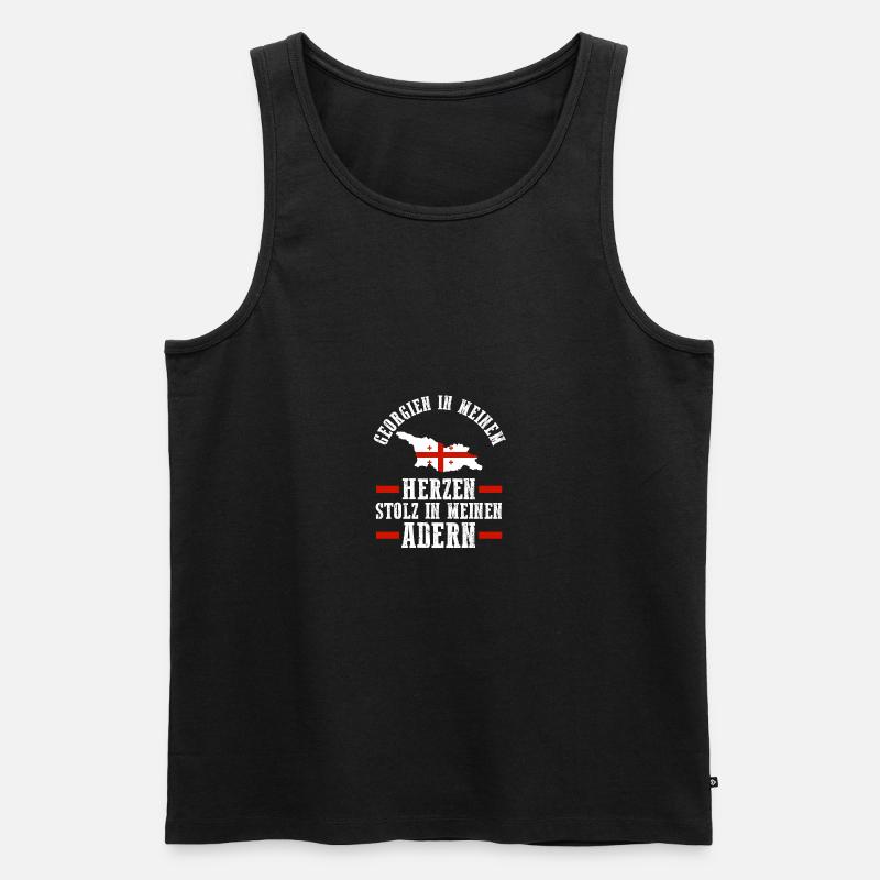 Georgier Georgien - Männer Premium Bio Tank Top - Schwarz