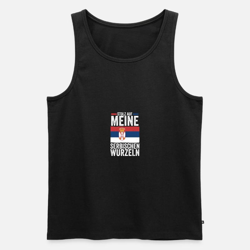 Serben Serbisch Serbien - Männer Premium Bio Tank Top - Schwarz