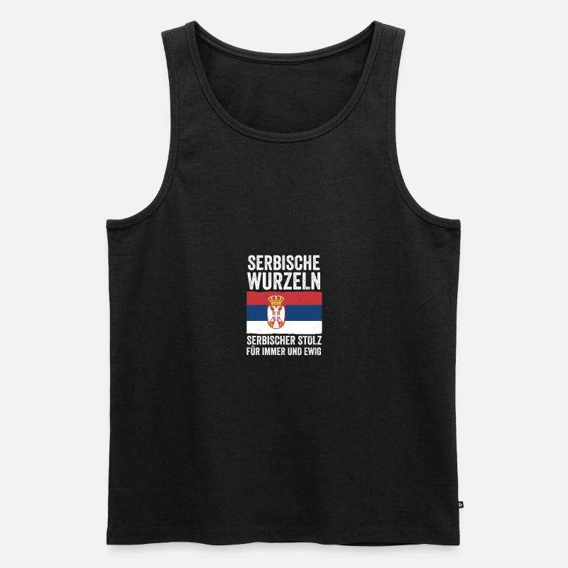Serben Serbisch Serbien - Männer Premium Bio Tank Top - Schwarz