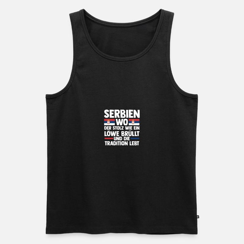 Serben Serbisch Serbien - Männer Premium Bio Tank Top - Schwarz