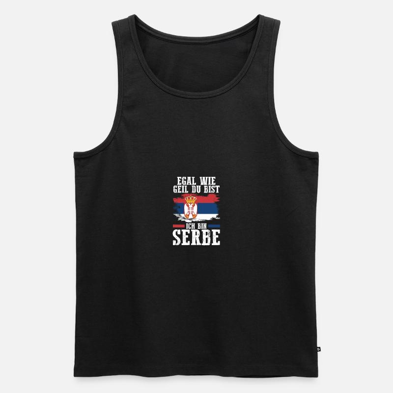 Serbe Serbe Serbie - Débardeur bio Premium Homme - noir
