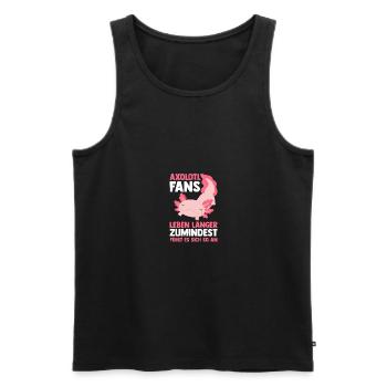 Axolotl - Men's Premium Organic Tank Top - black - Front - Michal (187cm)