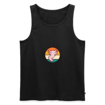 Axolotl - Men's Premium Organic Tank Top - black - Front - Michal (187cm)