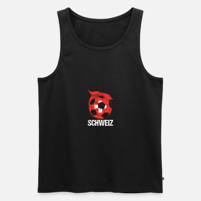 Schweizer Mama Mutter Schweiz - Männer Premium Bio Tank Top - Schwarz