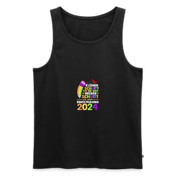 1. Klasse Schulkind Schulanfang Einschulung - Männer Premium Bio Tank Top - Schwarz - Vorne - Michal (187cm)