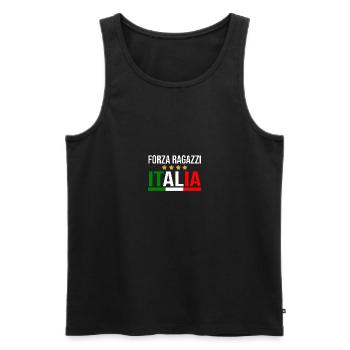 Italia Italian Italian Italy - Men's Premium Organic Tank Top - black - Front - AI Model Male 178 light (178cm)