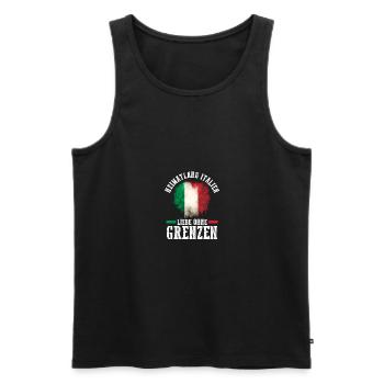 Italians Home Italy - Men's Premium Organic Tank Top - black - Front - Michal (187cm)