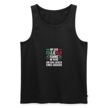 Italiener Italien - Männer Premium Bio Tank Top - Schwarz - Vorne - Michal (187cm)