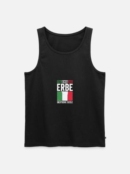 Italians Germany Italy - Men's Premium Organic Tank Top - black