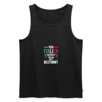 Italiener Italien - Männer Premium Bio Tank Top - Schwarz - Vorne - Michal (187cm)