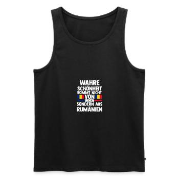 Roumain Roumanie Roumanie - Débardeur bio Premium Homme - noir - Devant - Michal (187cm)