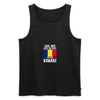 Roumain Roumanie Roumanie - Débardeur bio Premium Homme - noir - Devant - Michal (187cm)