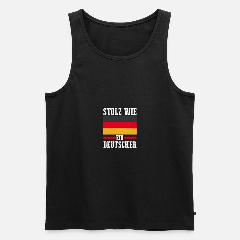 Deutscher Deutsch Deutschland - Männer Premium Bio Tank Top - Schwarz