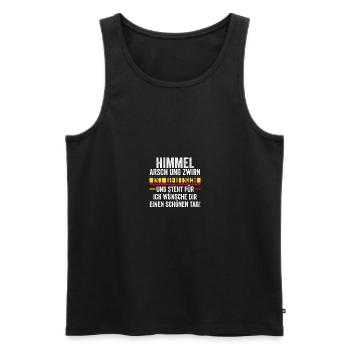 German German Germany - Men's Premium Organic Tank Top - black - Front - AI Model Male 178 light (178cm)
