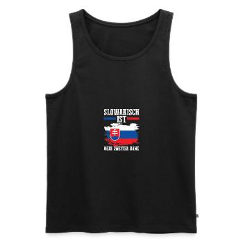 Slowaken Slowakei - Männer Premium Bio Tank Top - Schwarz - Vorne - AI Model Male 178 light (178cm)