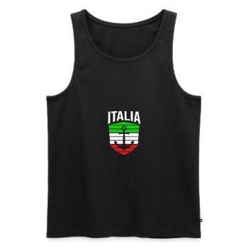 Italie Italien Italien Italie - Débardeur bio Premium Homme - noir - Devant - AI Model Male 178 light (178cm)