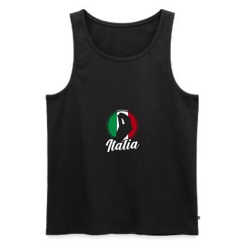 Italia Italian Italian Italy - Men's Premium Organic Tank Top - black - Front - AI Model Male 178 light (178cm)