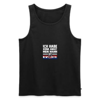 Kroaten Kroate Kroatin Hrvatska Kroatien - Männer Premium Bio Tank Top - Schwarz - Vorne - AI Model Male 178 light (178cm)