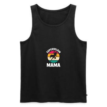 Maman Super-héroïne Maman - Débardeur bio Premium Homme - noir - Devant - Michal (187cm)