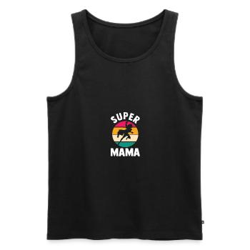 Maman Super-héroïne Maman - Débardeur bio Premium Homme - noir - Devant - Michal (187cm)