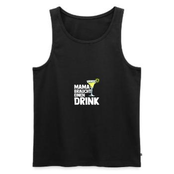 Mom Drink Celebrate Booze Mom - Men's Premium Organic Tank Top - black - Front - Michal (187cm)