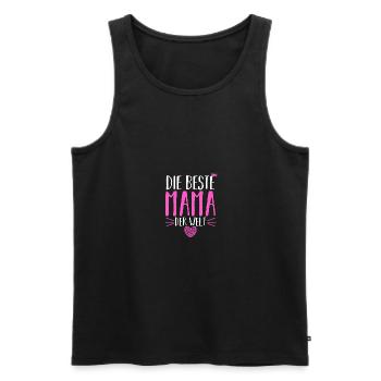 Meilleure maman du monde - Débardeur bio Premium Homme - noir - Devant - Michal (187cm)