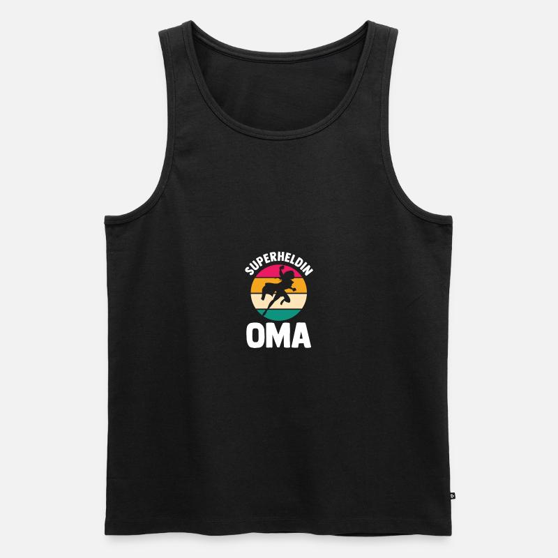 Großmutter Oma - Männer Premium Bio Tank Top - Schwarz