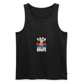 Vacation Vacationer Father Dad - Men's Premium Organic Tank Top - black - Front - Michal (187cm)